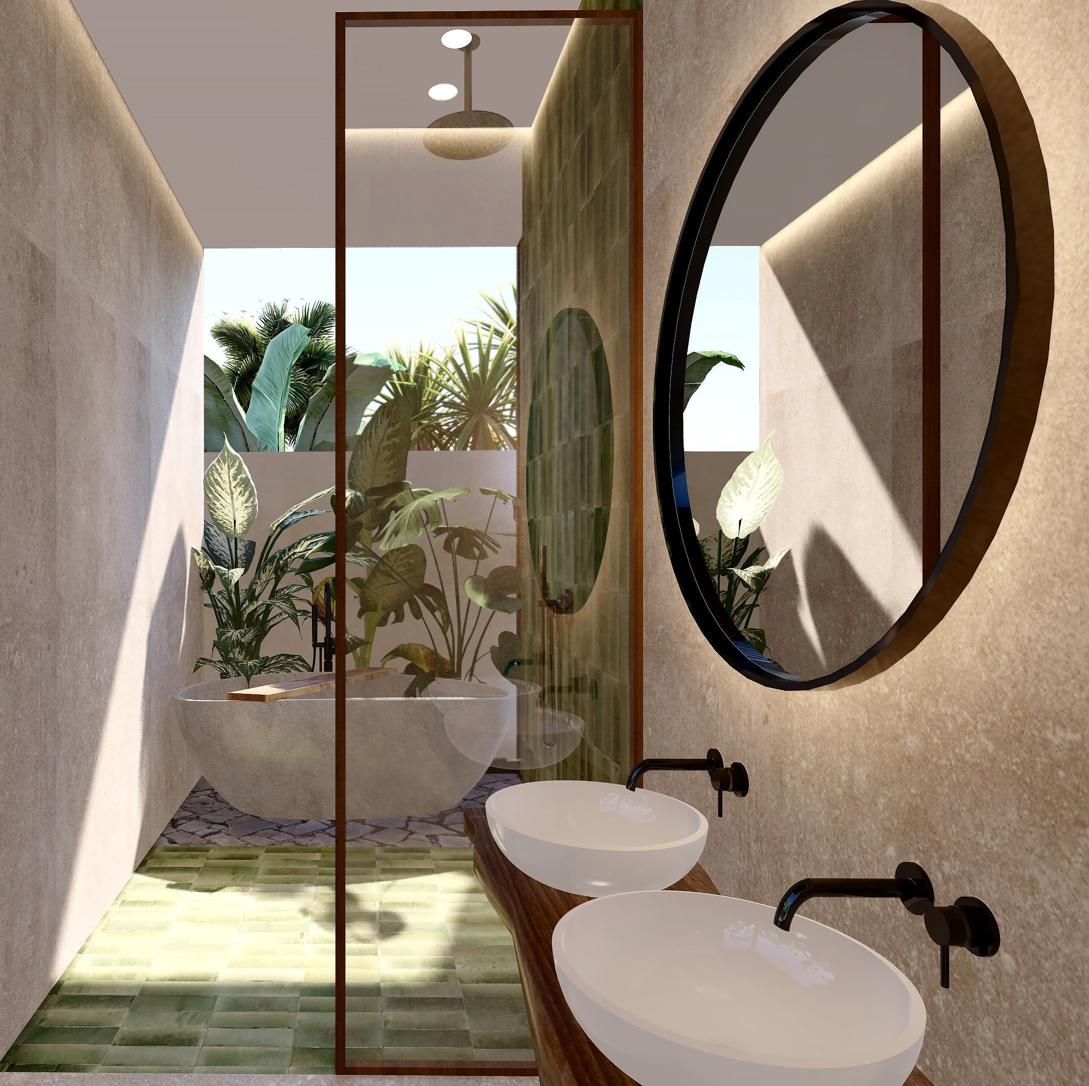 Wabi sabi style modern vacation apartement sketchup design 3D model_6