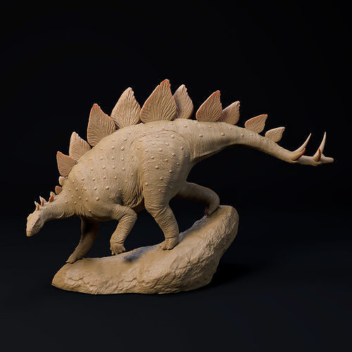 Stegosaurus 1-35 scale pre-supported dinosaur 3D print model