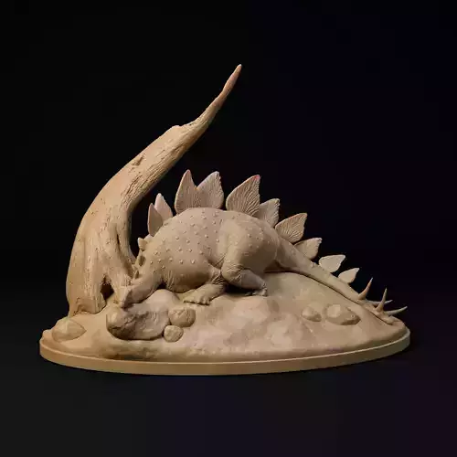 Stegosaurus 1-35 scale pre-supported dinosaur