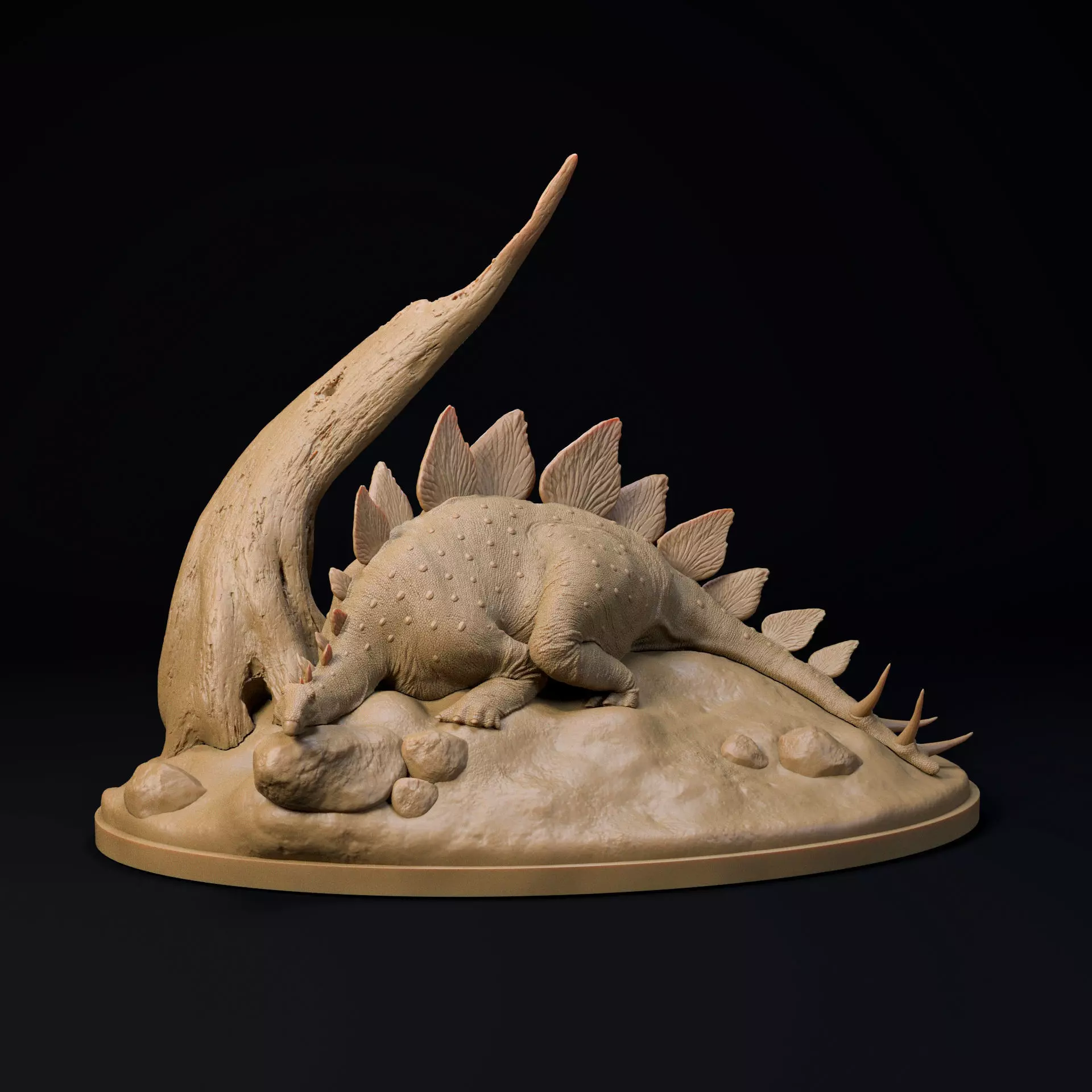 Stegosaurus 1-35 scale pre-supported dinosaur 3D print model_0