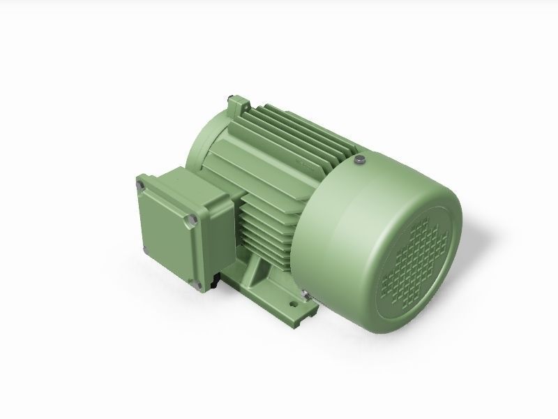 90S B34a Right IEC electric motor - 3D CAD model 3D model_3