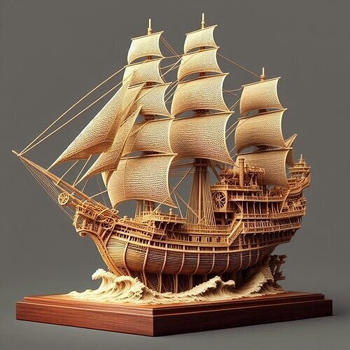 Pirate Ship  3D print model