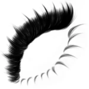 Zepeto eyelashes files 9 eyelashes 3D model