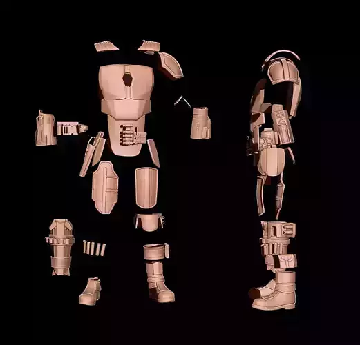 MANDALORIAN COSPLAY FULL ARMOR and JETPACK- Fan Art 3D Print 