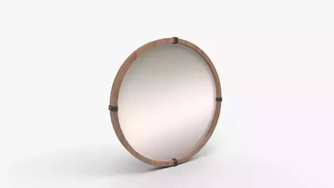 Breakwater Bay Stockport Framed Round Mirror Diameter Natural