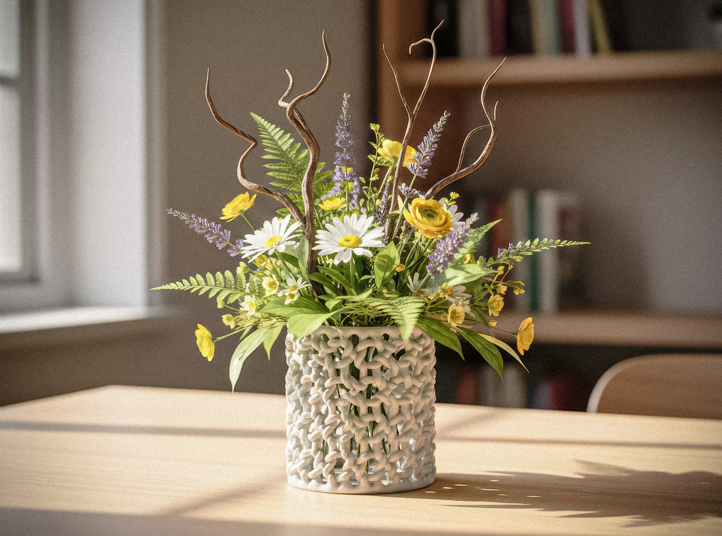 Tangle Weave Vase Holder 3D Printable 3D print model_0