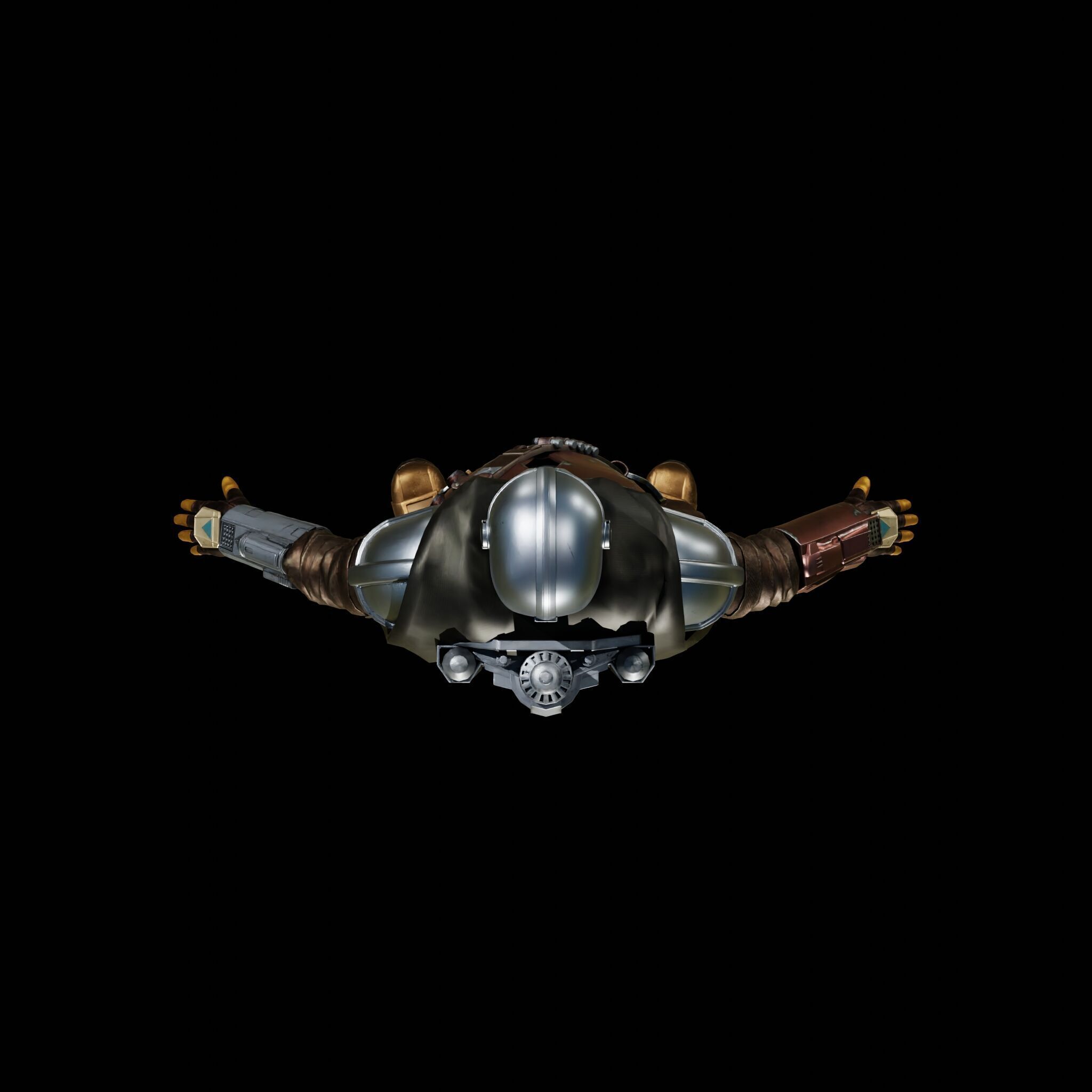 MANDALORIAN FULL COSPLAY with HELMET and JETPACK - FAN 3D PRINT 3D print model_28