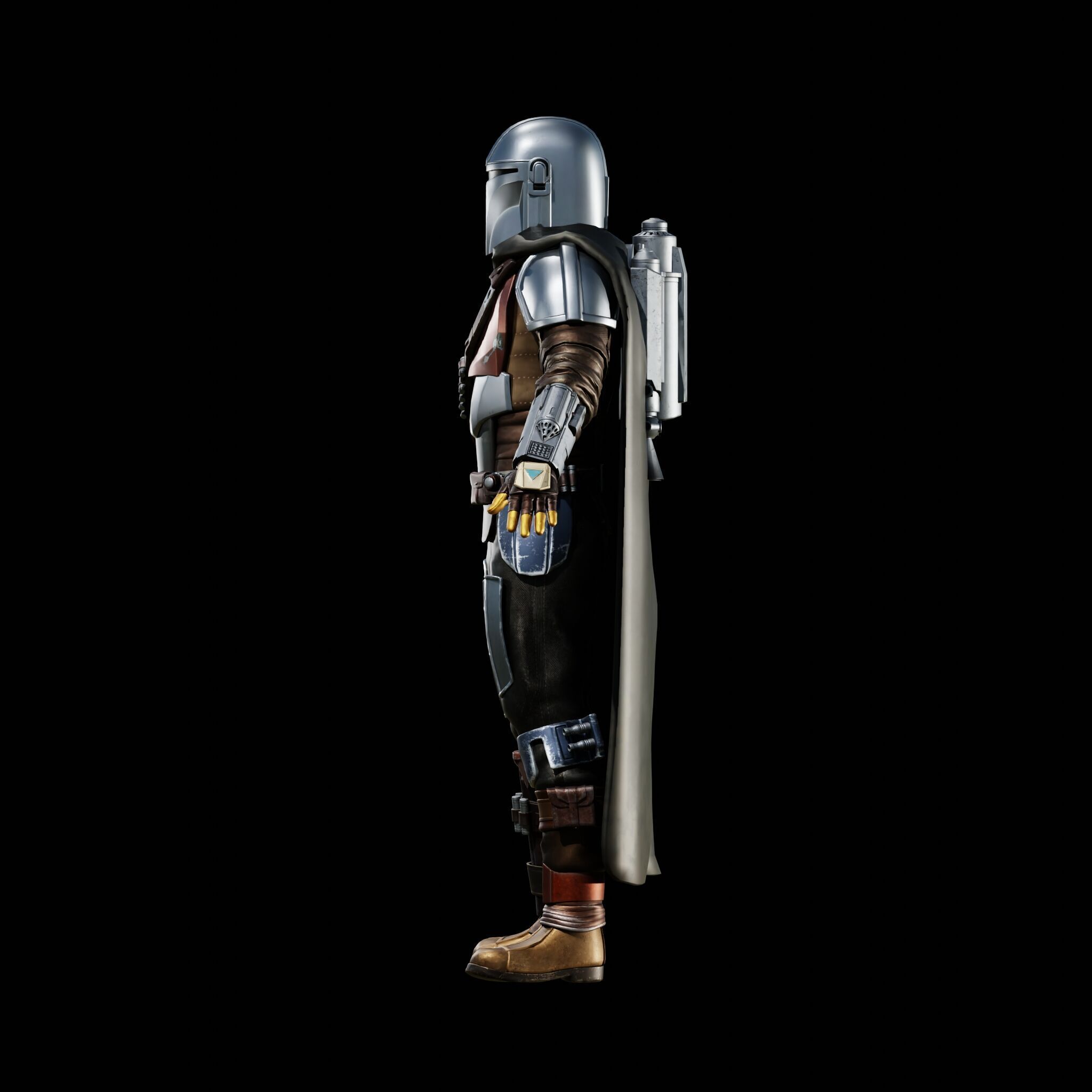 MANDALORIAN FULL COSPLAY with HELMET and JETPACK - FAN 3D PRINT 3D print model_20