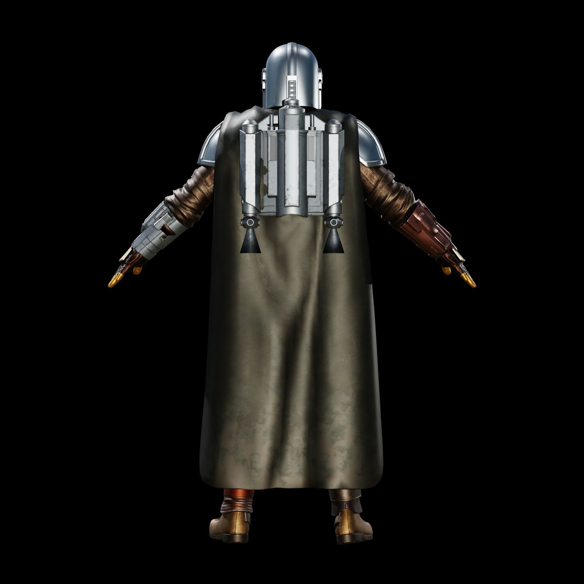 MANDALORIAN FULL COSPLAY with HELMET and JETPACK - FAN 3D PRINT 3D print model_29