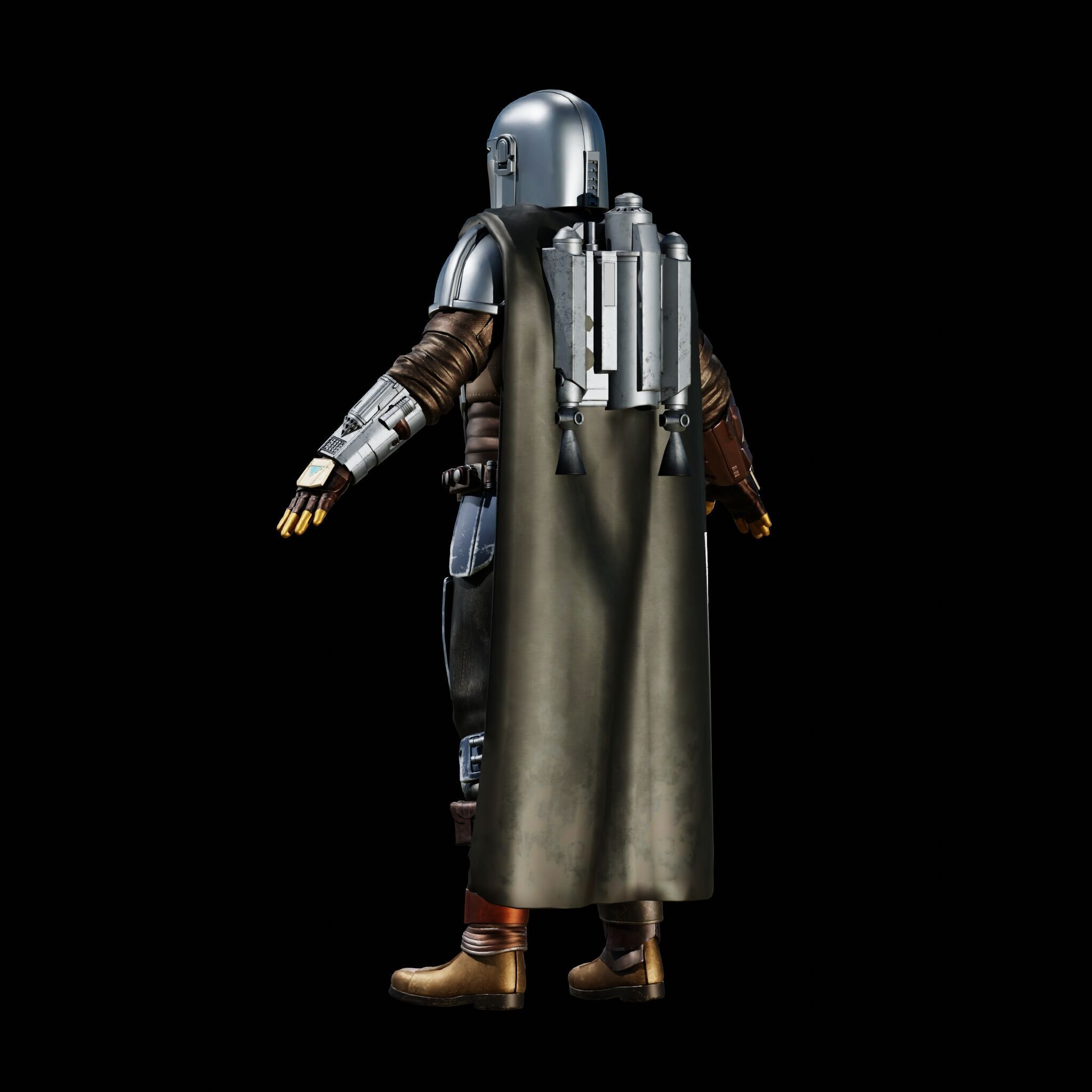 MANDALORIAN FULL COSPLAY with HELMET and JETPACK - FAN 3D PRINT 3D print model_21