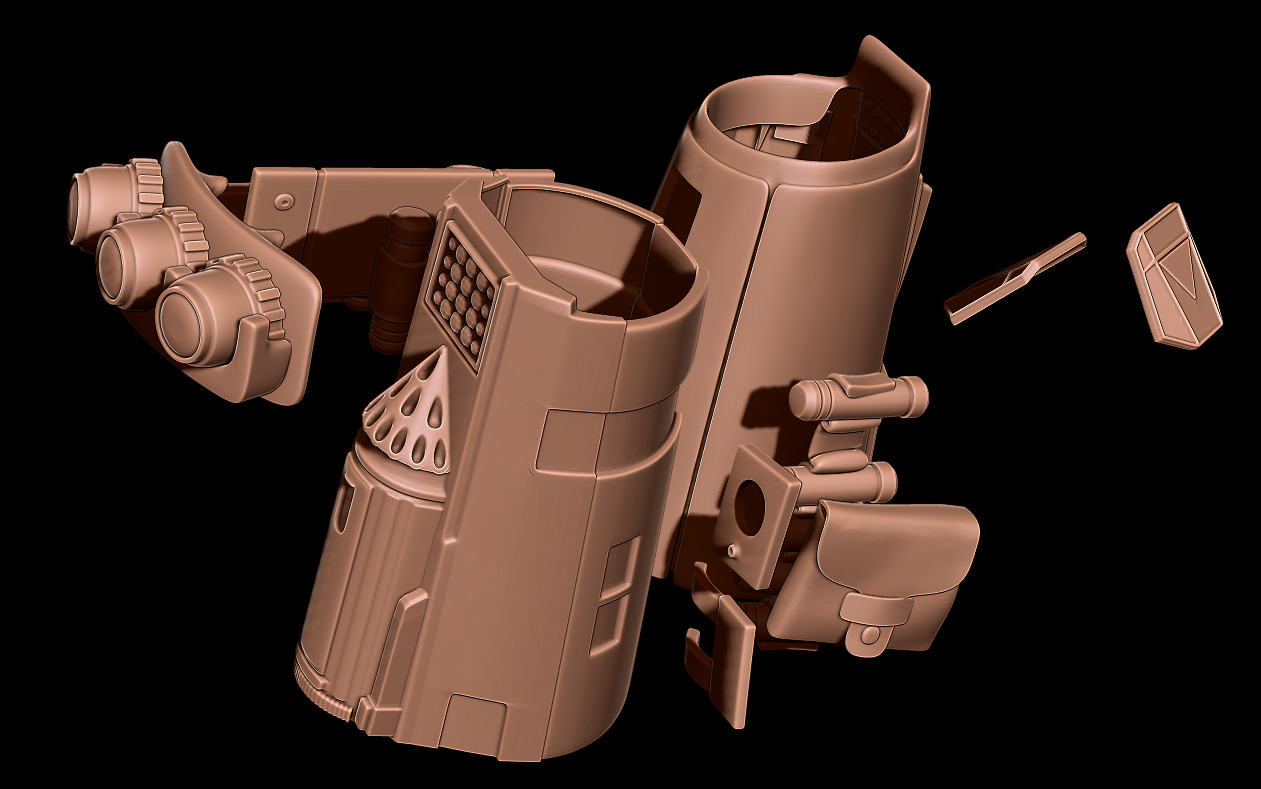 MANDALORIAN FULL COSPLAY with HELMET and JETPACK - FAN 3D PRINT 3D print model_4