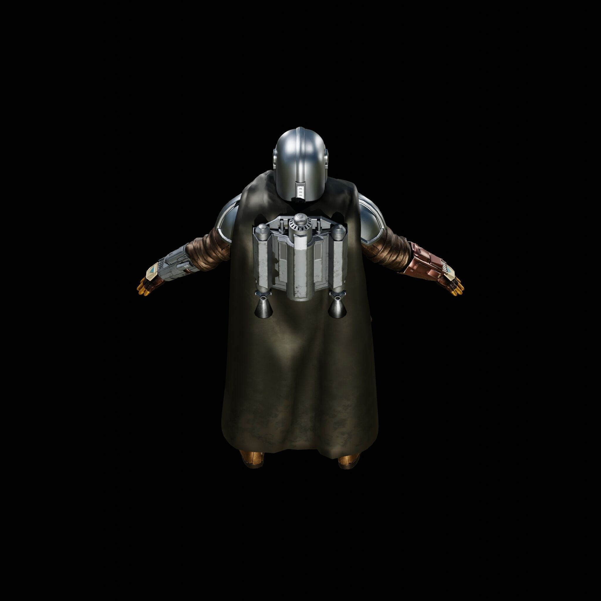 MANDALORIAN FULL COSPLAY with HELMET and JETPACK - FAN 3D PRINT 3D print model_34
