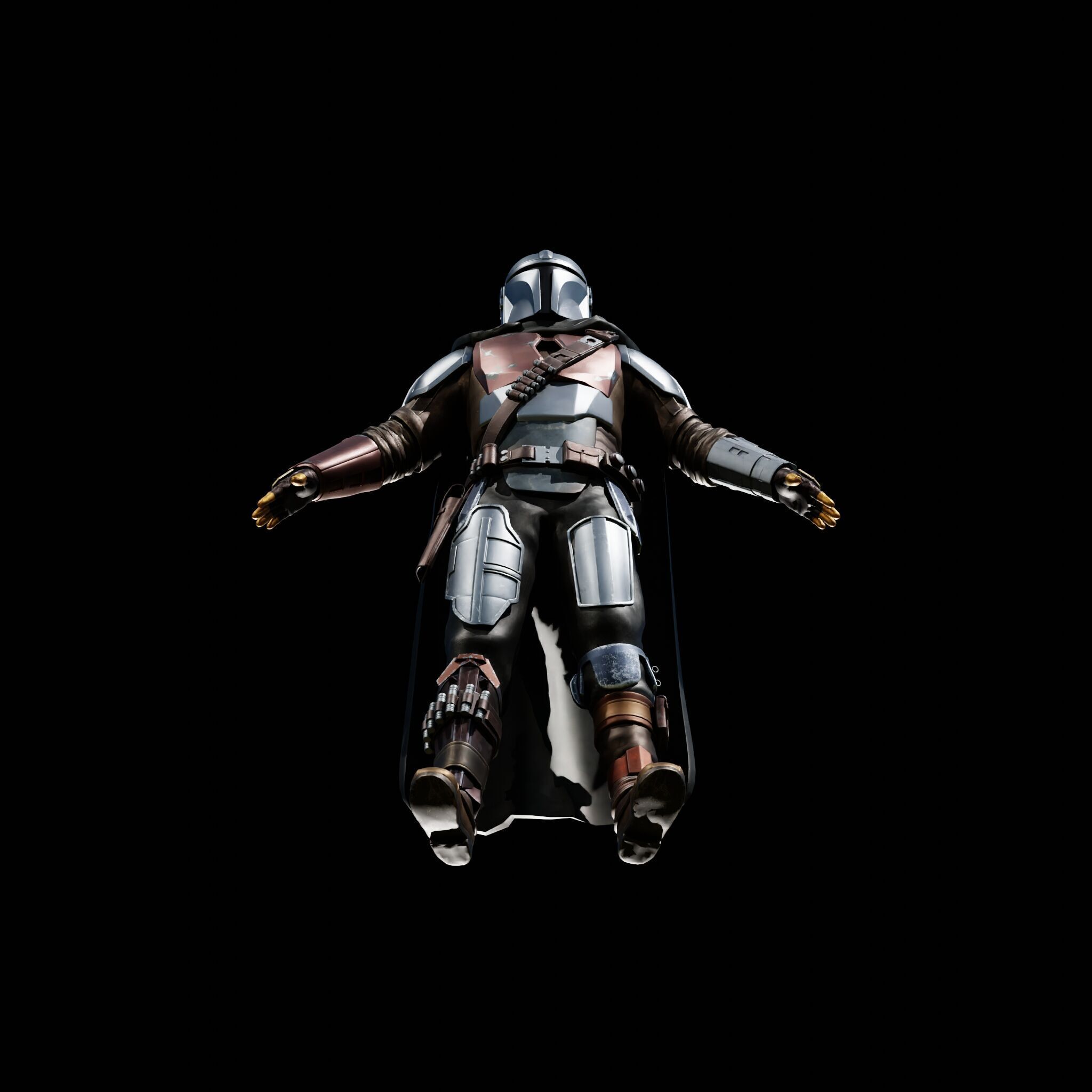 MANDALORIAN FULL COSPLAY with HELMET and JETPACK - FAN 3D PRINT 3D print model_42