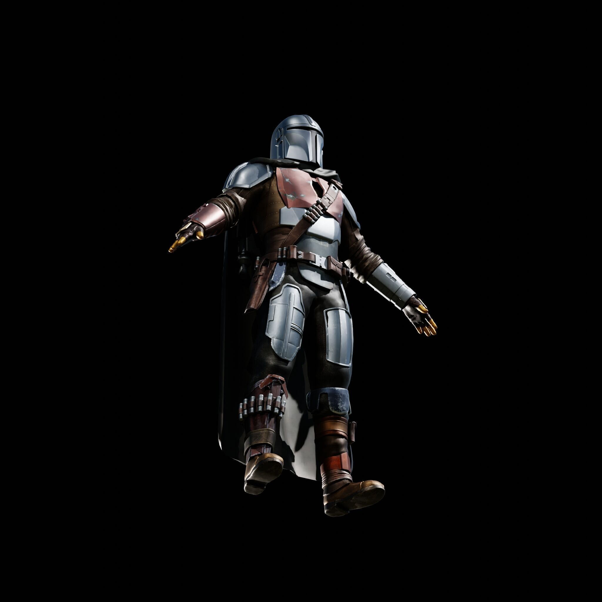 MANDALORIAN FULL COSPLAY with HELMET and JETPACK - FAN 3D PRINT 3D print model_22