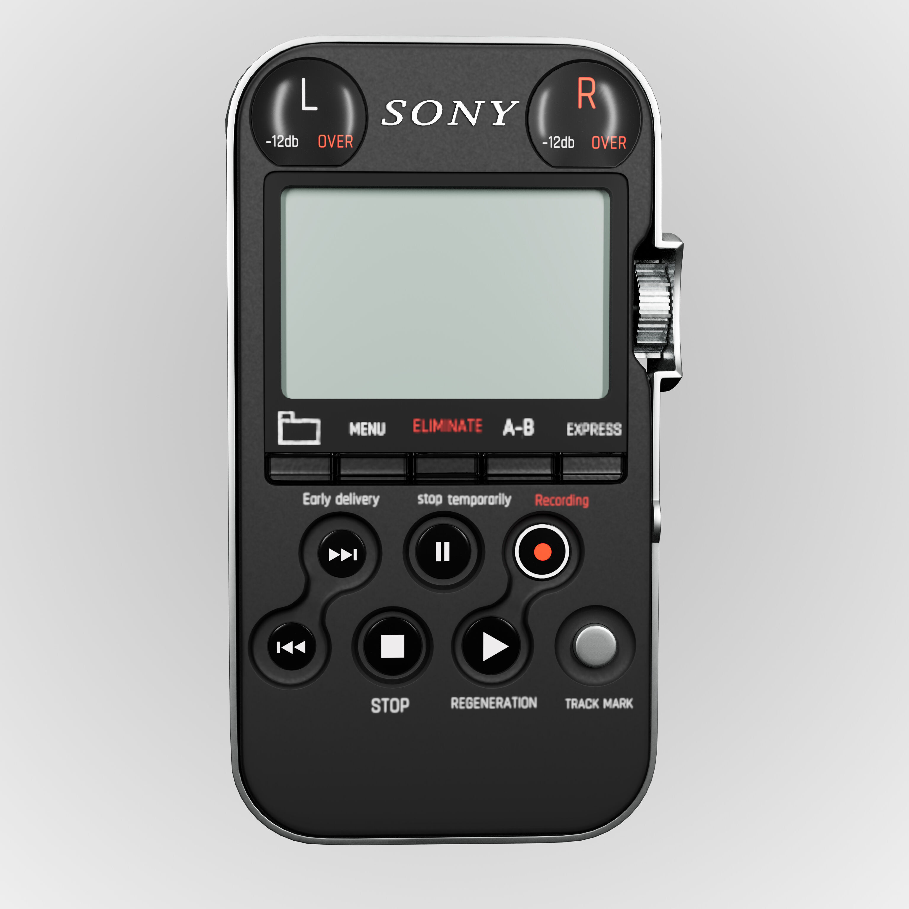 Sony PCM-M10 Voice Recorder Low-poly 3D model_2