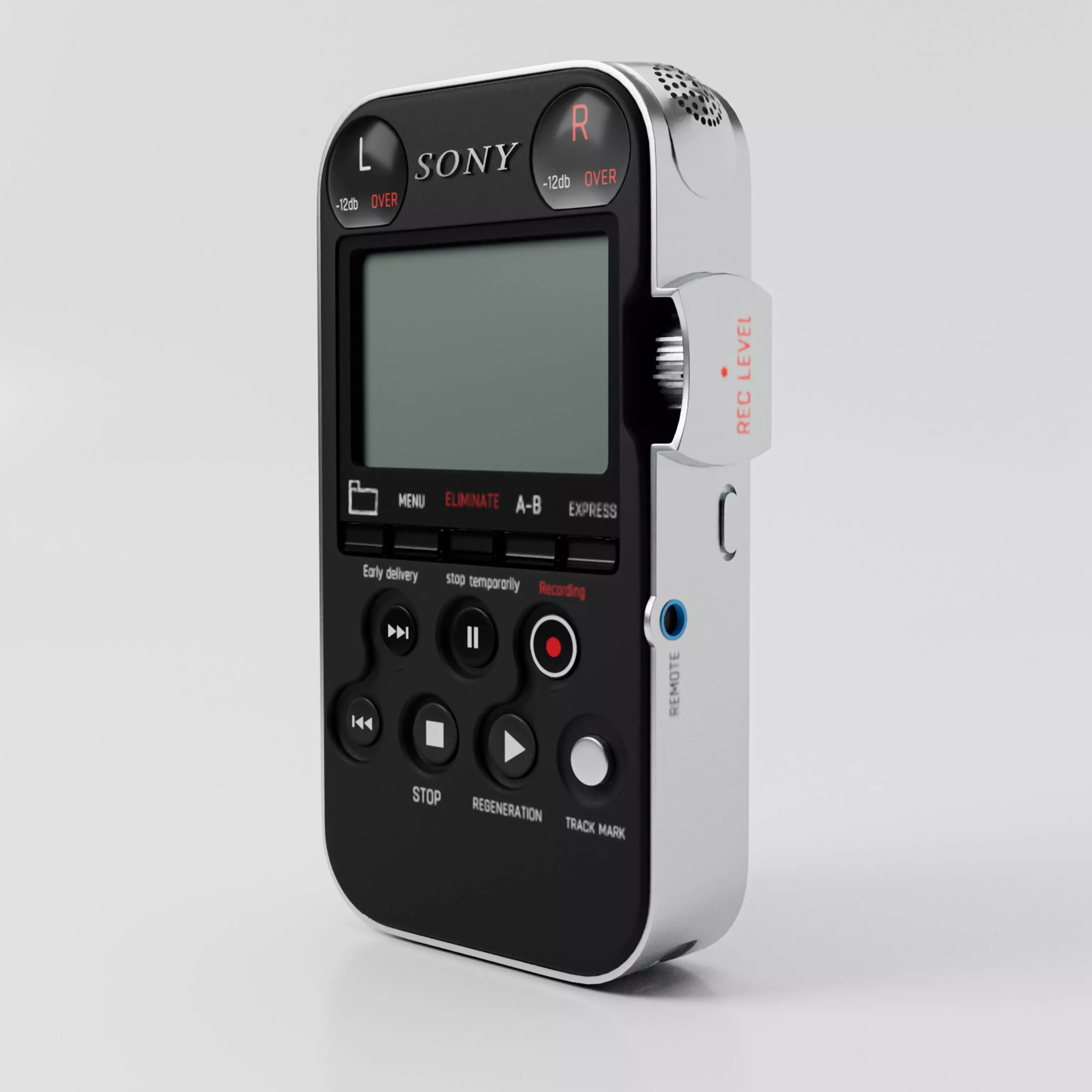 Sony PCM-M10 Voice Recorder Low-poly 3D model_0