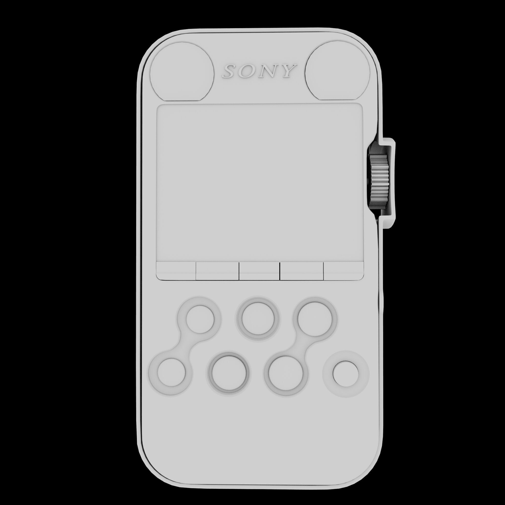 Sony PCM-M10 Voice Recorder Low-poly 3D model_5