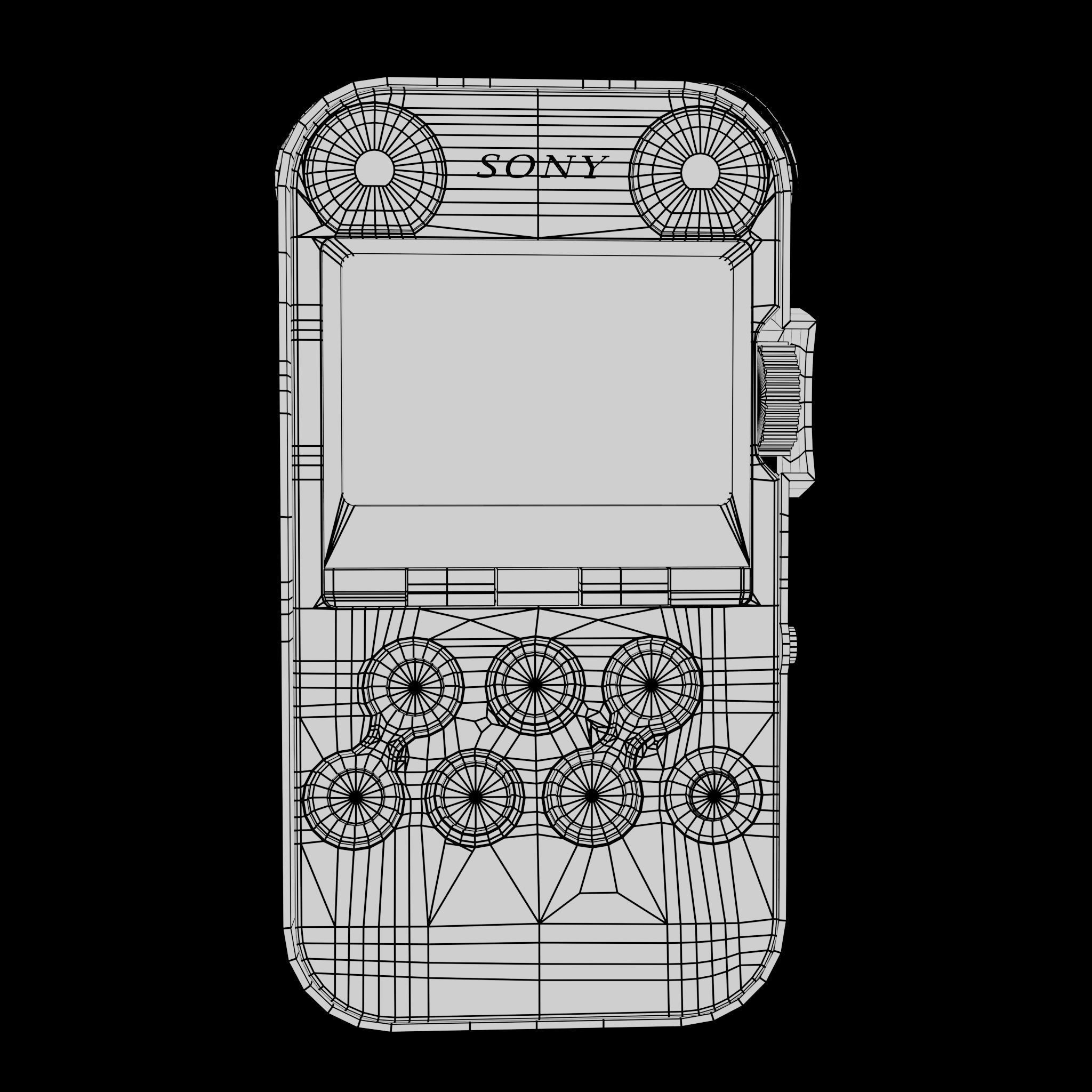 Sony PCM-M10 Voice Recorder Low-poly 3D model_7