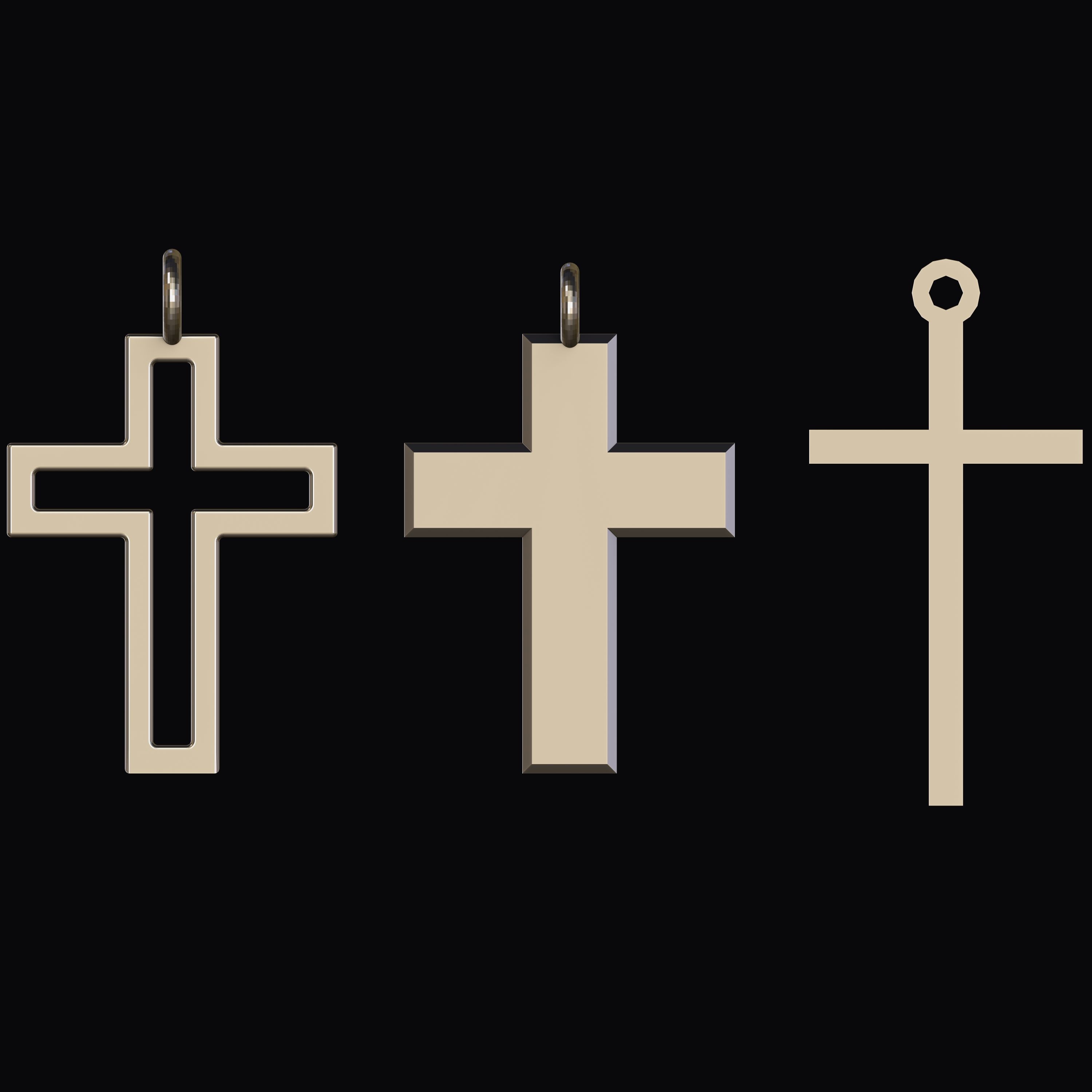 Cross Earring-Keychain-Pendant 3 Design Bundle 3D Printable  3D print model_2