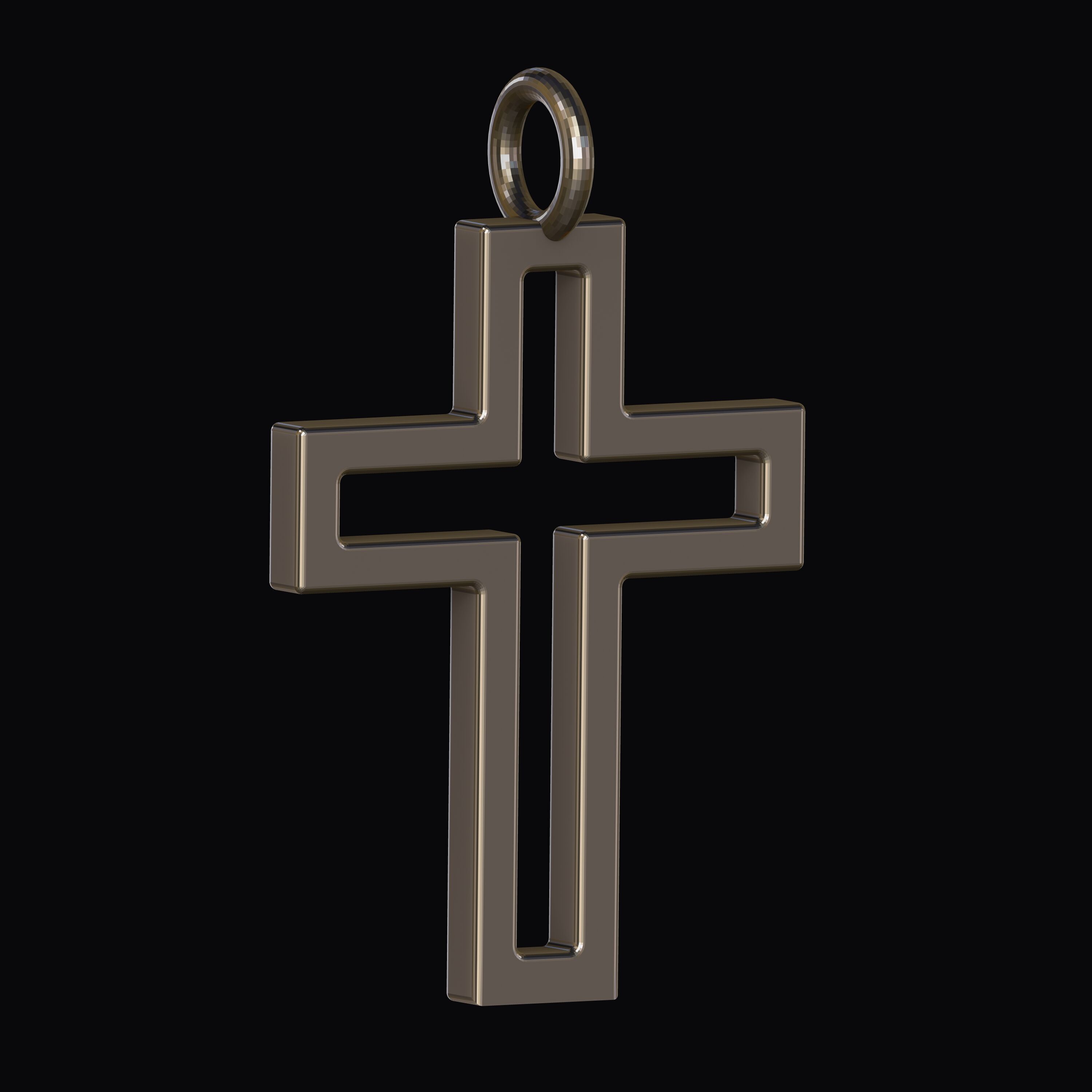 Cross Earring-Keychain-Pendant 3 Design Bundle 3D Printable  3D print model_3