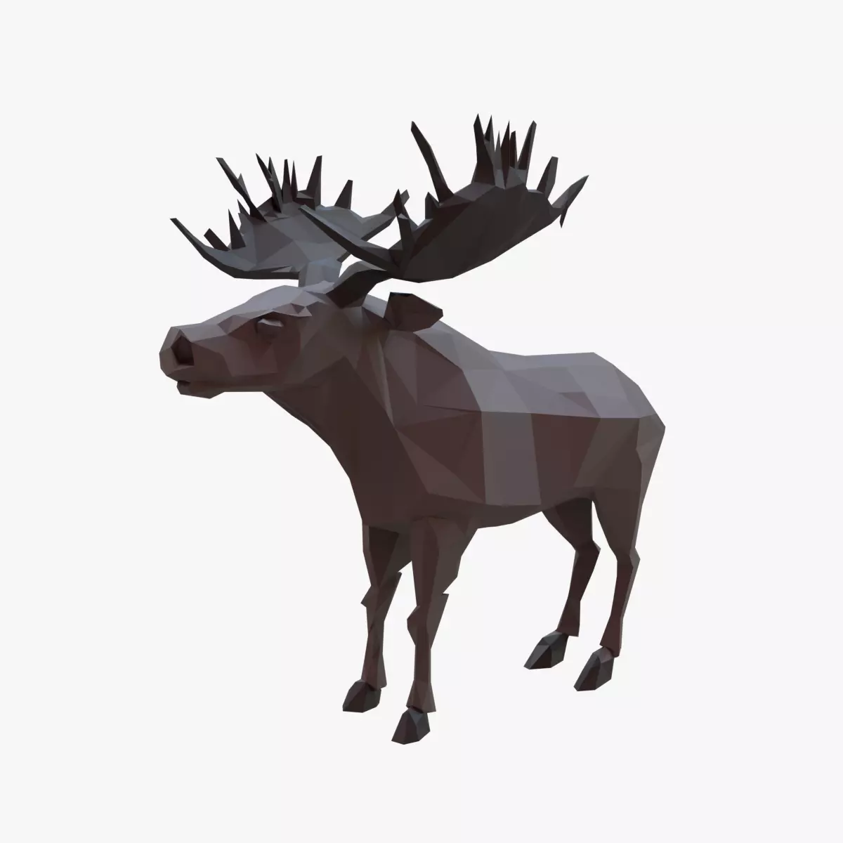 Moose low poly Low-poly 3D model_0