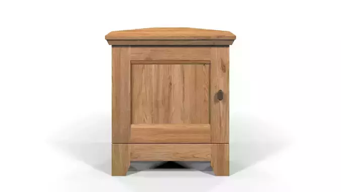 Country Corner Cabinet 1 Door Solid Natural Oak 