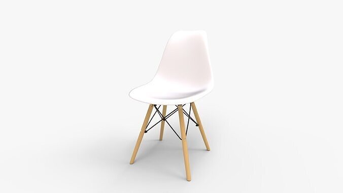 Eames Style Designer Dining Chair 3D model 7