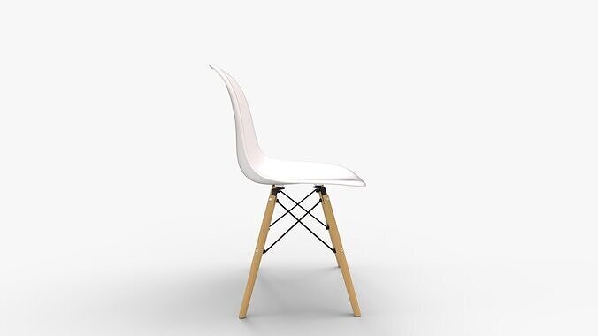 Eames Style Designer Dining Chair 3D model 2