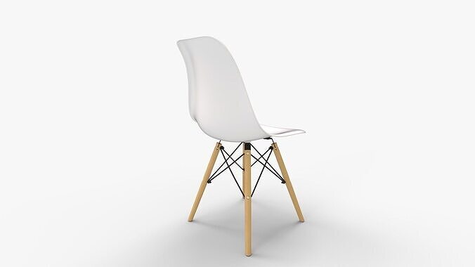 Eames Style Designer Dining Chair 3D model 3
