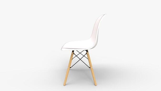 Eames Style Designer Dining Chair 3D model 6