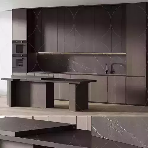 WABI SABI STYLE 3D Kitchen Interior 0017