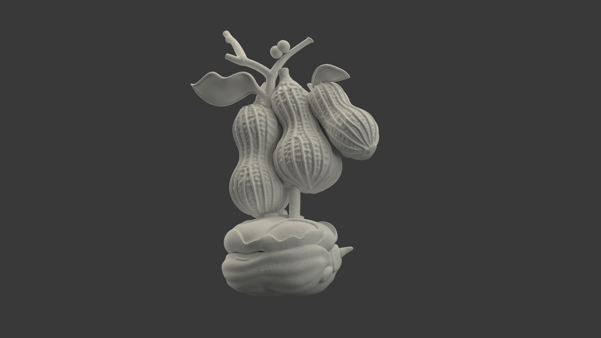 Chinese golden peanut display stand figure    3D model_8