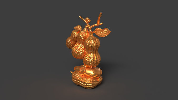 Chinese golden peanut display stand figure    3D model