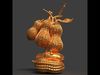 Chinese golden peanut display stand figure    3D model_1