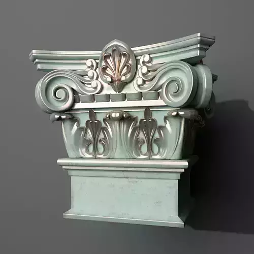 Capital ornately decorated column 3D print model