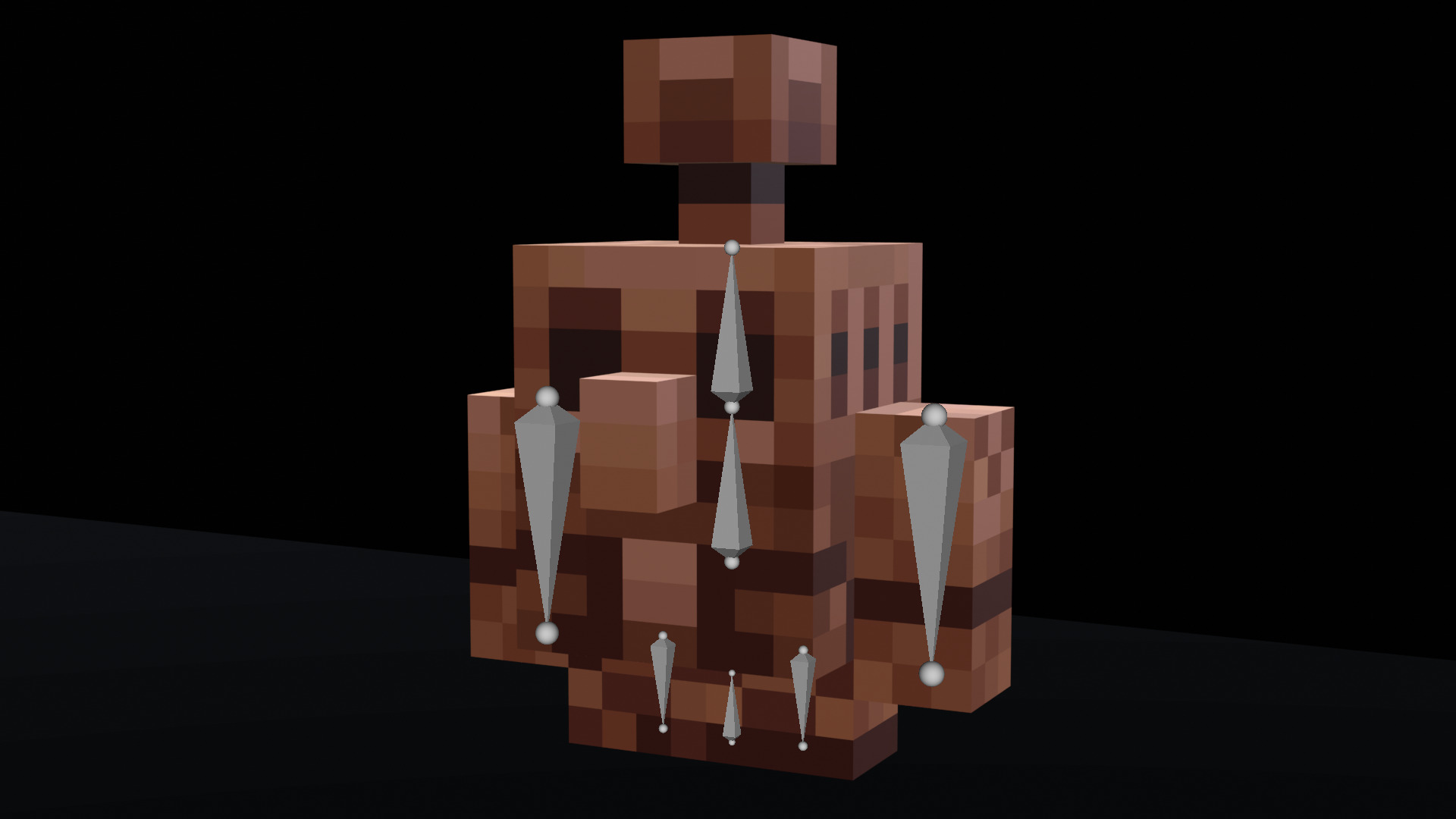 Copper Golem Animation Ready Low-poly 3D model_5