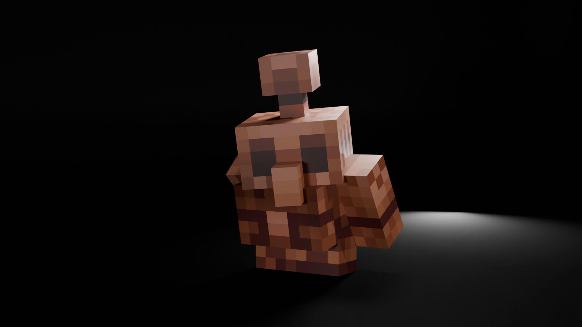 Copper Golem Animation Ready Low-poly 3D model_4