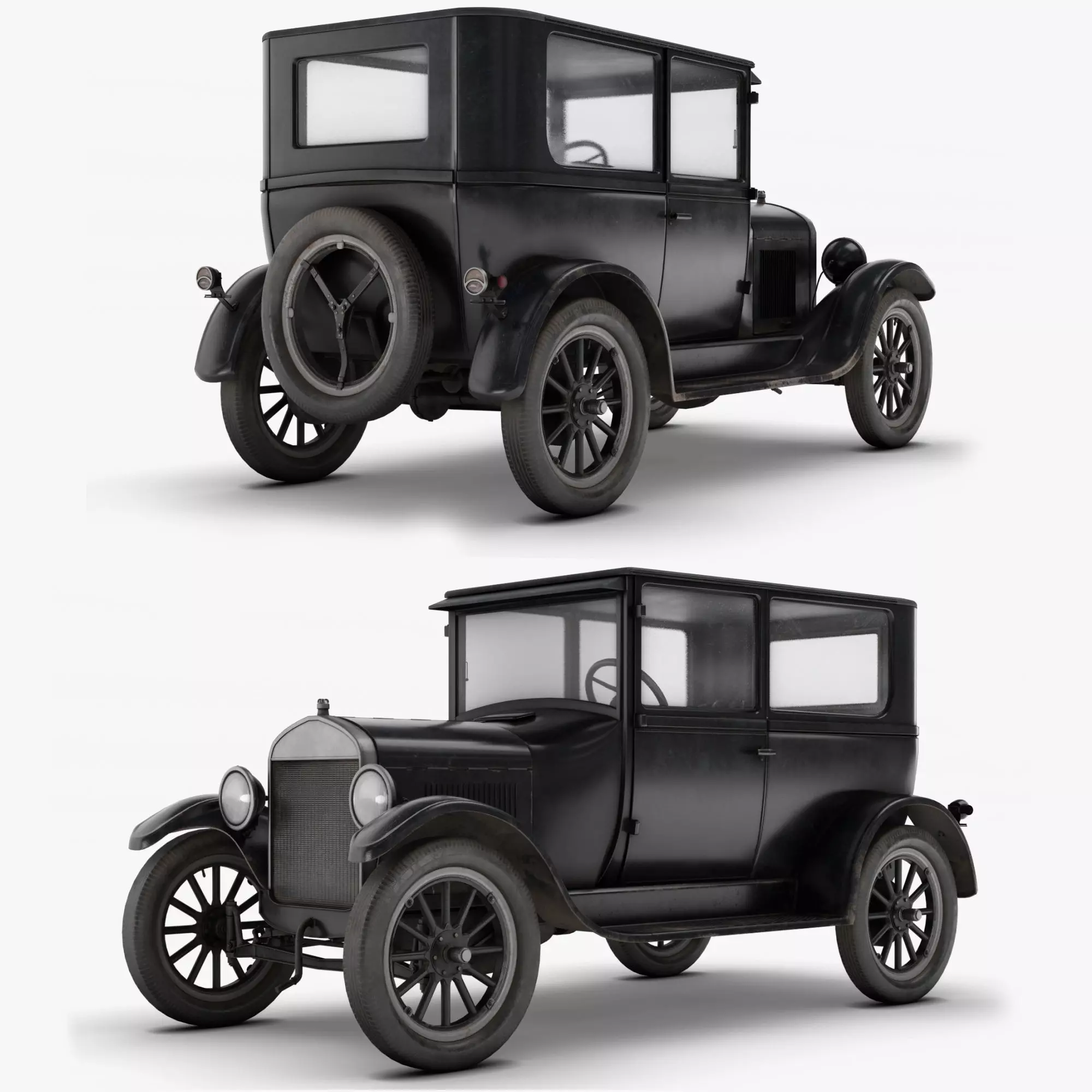 Ford Model T Low-poly 3D model_0