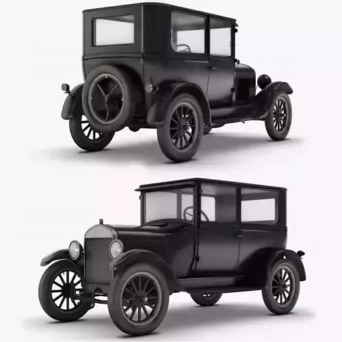 Ford Model T Low-poly 3D model Ford Model T Low-poly 3D model