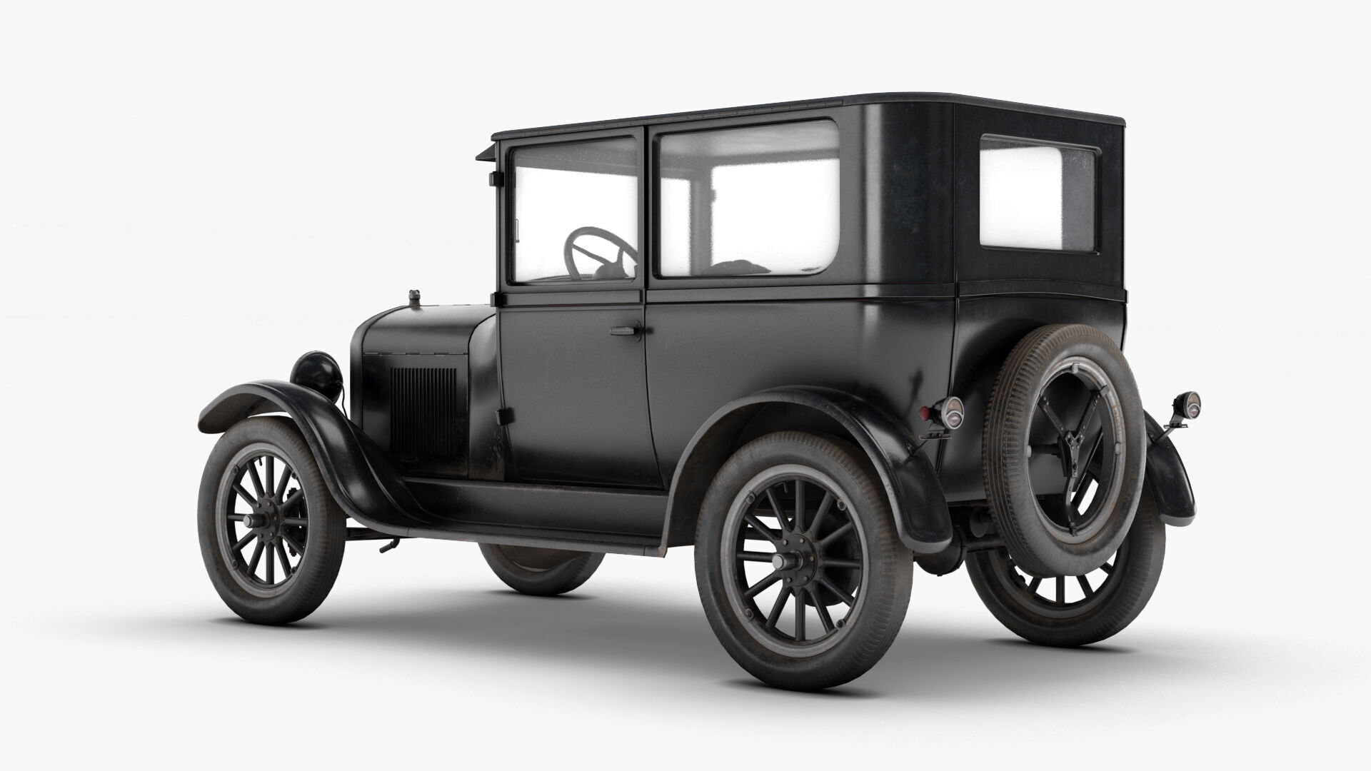 Ford Model T Low-poly 3D model_4