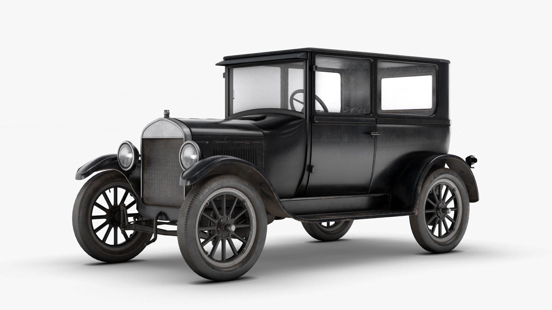 Ford Model T Low-poly 3D model_1