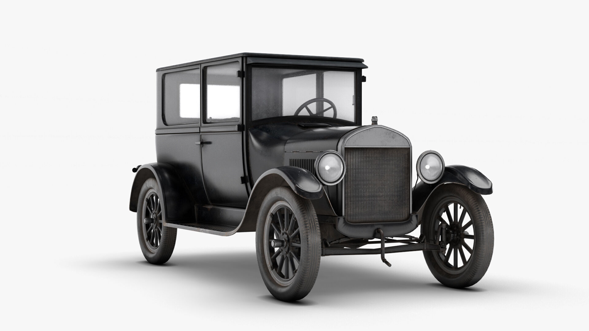 Ford Model T Low-poly 3D model_5