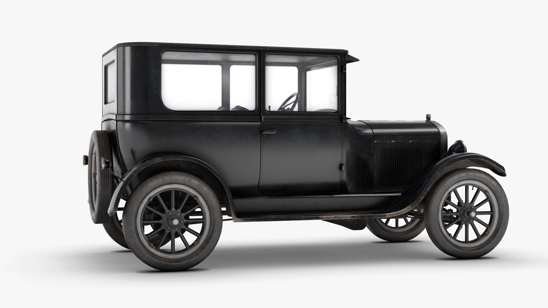 Ford Model T Low-poly 3D model_3