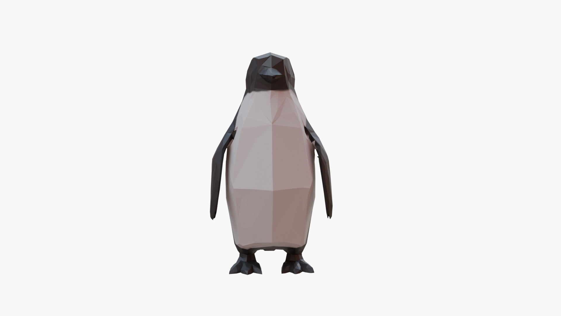Penguin low poly Low-poly 3D model_2