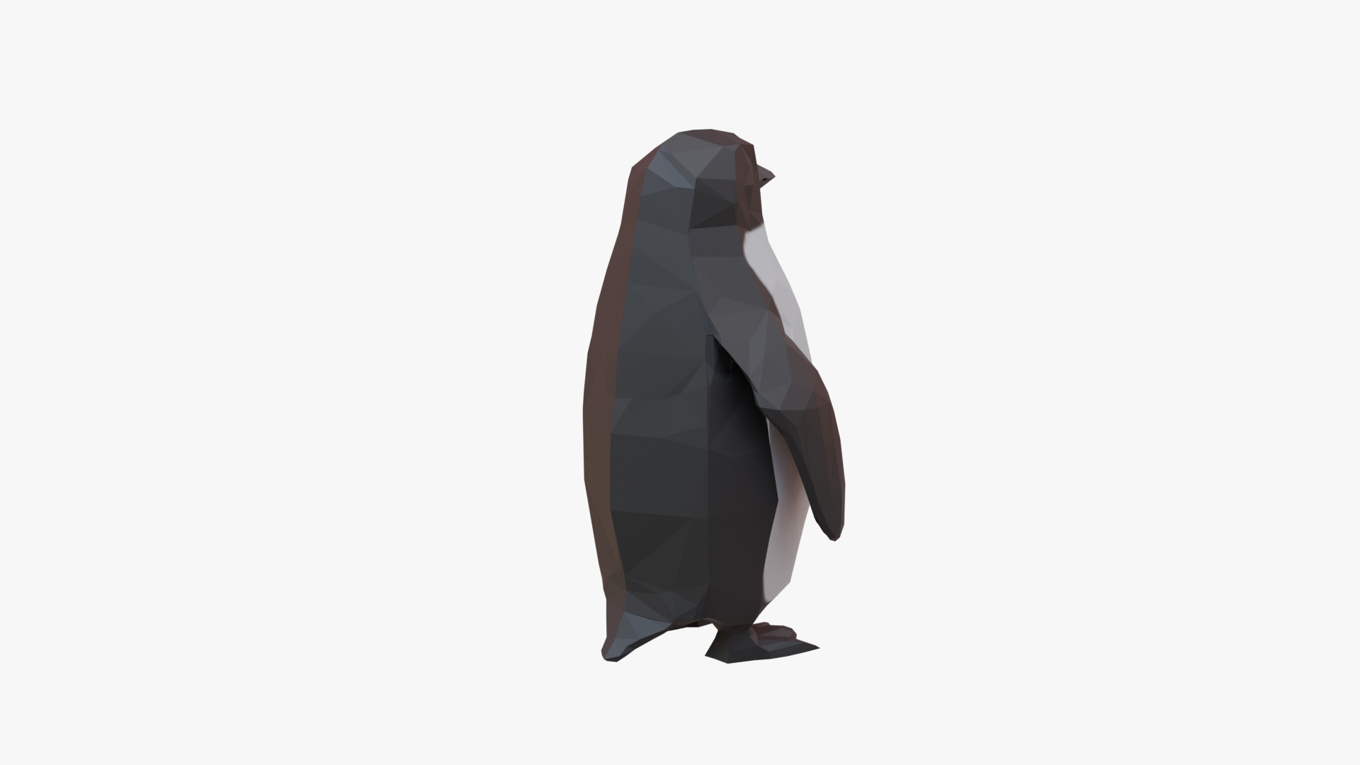 Penguin low poly Low-poly 3D model_4