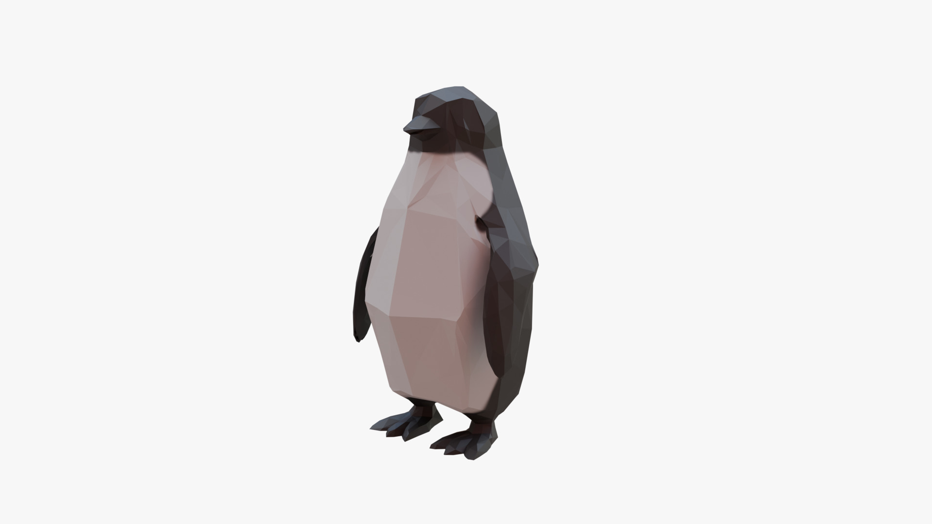 Penguin low poly Low-poly 3D model_1