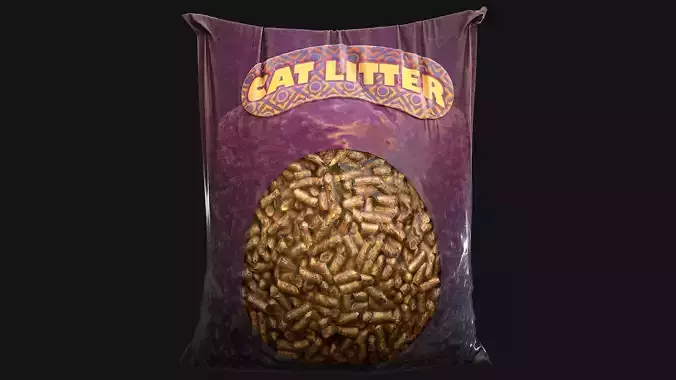 Pet Cat Dog Litter  Accessories Zoo Toilet Low-poly 3D model