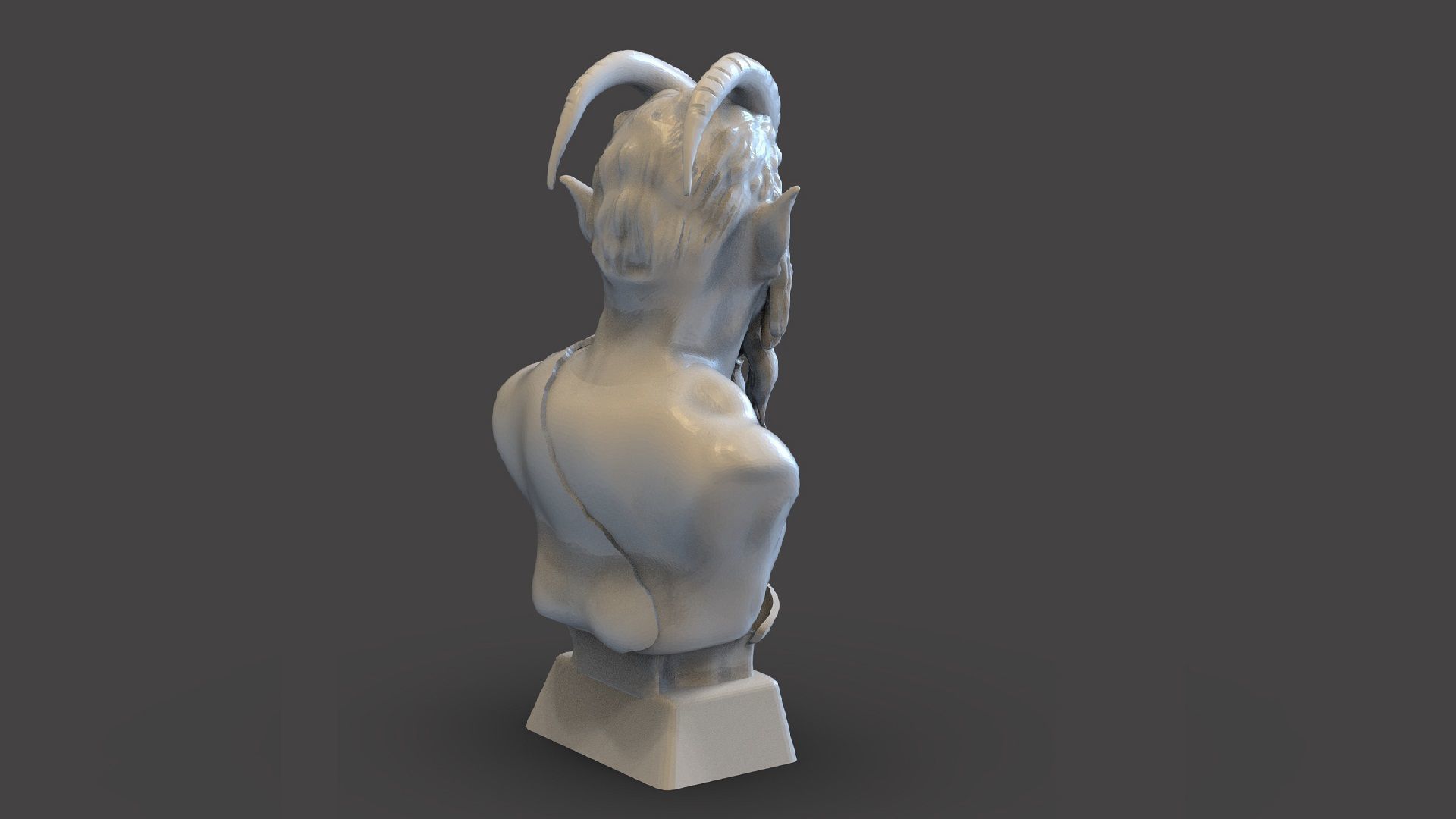 Faun Bust 3D print model_4