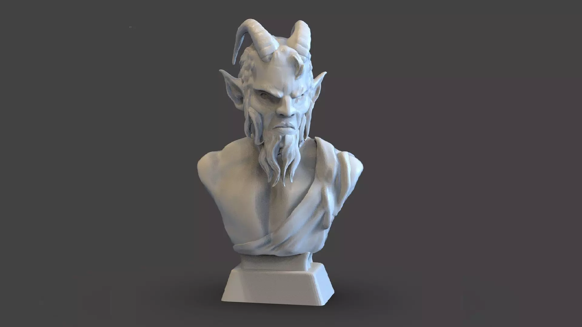 Faun Bust 3D print model_0