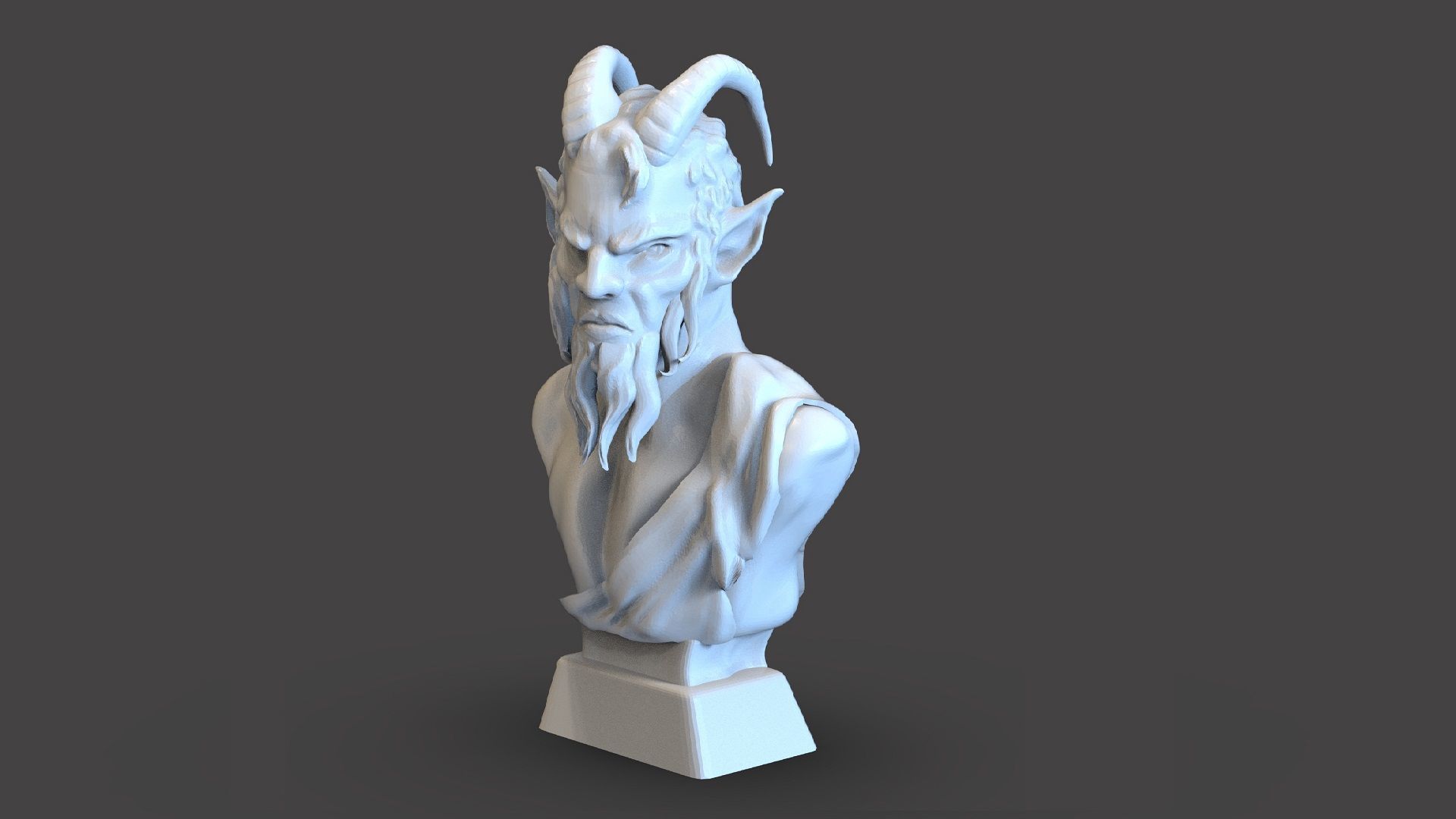 Faun Bust 3D print model_1